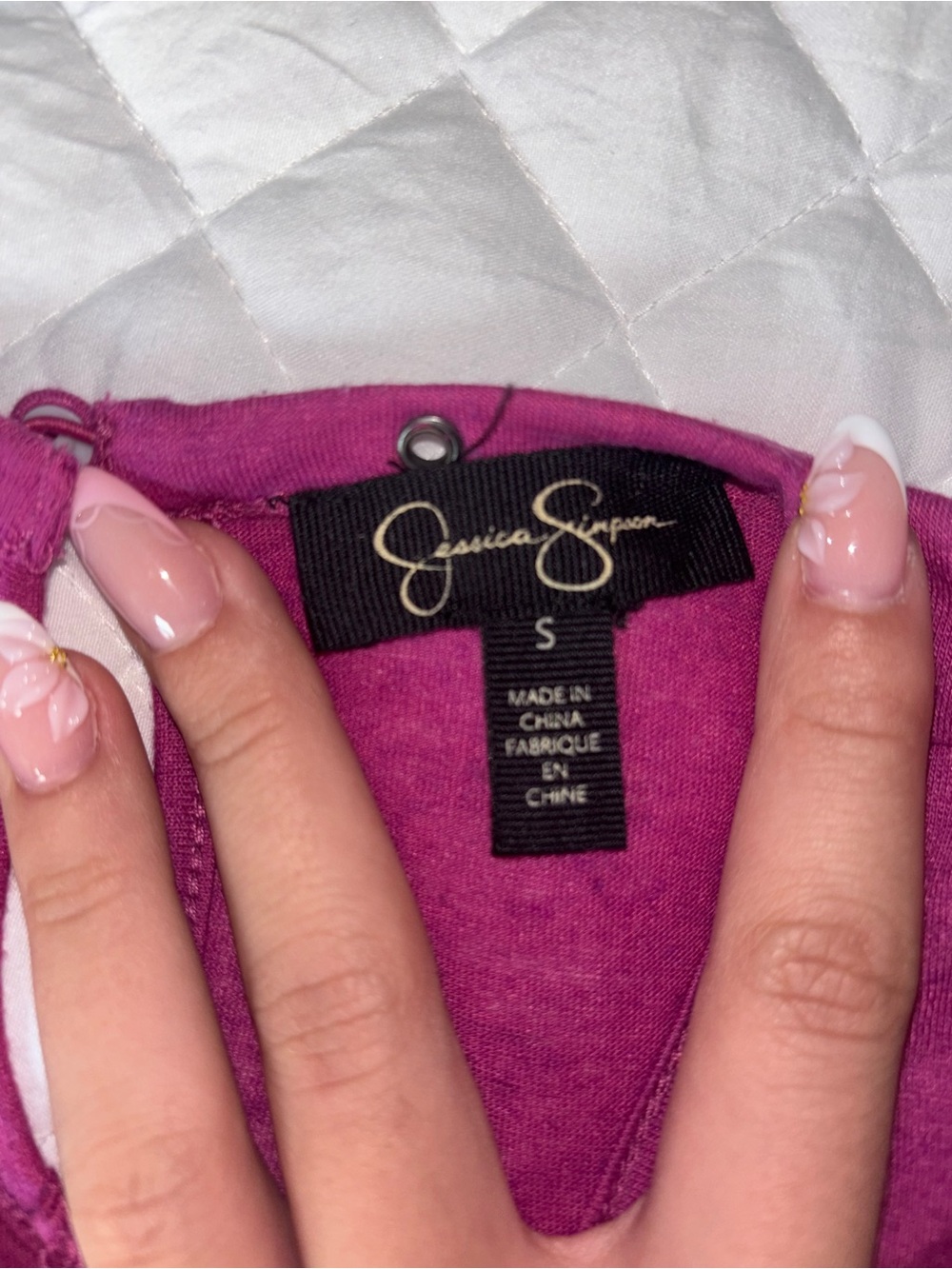 Jessica Simpson Magenta Scoop Tank Top